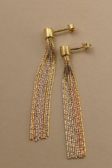 Náušnice- visiace retiazky- elagatný dizajn- puzetky- pozlátené striebro