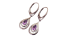 Náušnice - Ametyst - Klasický patent - Striebro - 925/1000