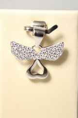 Prívesok-anjelik-číre zirkóny-rhodium-striebro