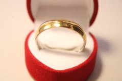Pozlátený prsteň z chirurgickej ocele, obrúčka, veľkosť 68, 4,11 g, 316/L