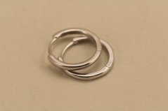 Náušnice - kruhy - zacvakávacie - rhodiované striebro