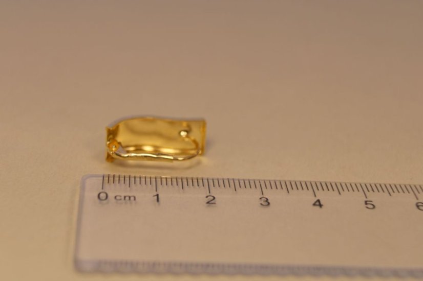 Náušnice-zvlnené obdĺžniky-žlté zlato-patent-14 karátov
