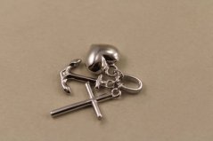 Prívesok- srdce- kotva- kríž- rhódiované striebro