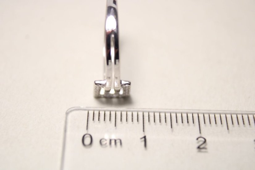 Strieborný prsteň s čírymi zirkónmi, rhodium, veľkosť 54, 1,56 g, 925/1000