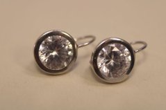 Náušnice- číry zirkón-patent-striebro