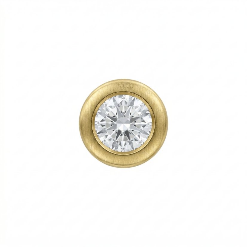 Piercing do nosa- číry briliant- 0,01 ct- žlté zlato- 14 karátov