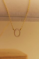 Celebritka - Zirkónový ovál - Žlté zlato - 14k