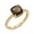 Prsteň - dýmový kremeň "smoky quartz" 2,00 ct - diamanty 0,07 ct SI2-H - žlté zlato - 14K