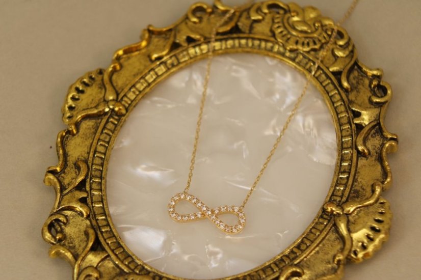 Celebritka-Nekonečno-Číre zirkóny-Žlté zlato-14k