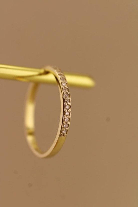 Prsteň-štýl eternity- diamanty- žlté zlato- 14 karátov