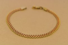 Náramok- vzor BISMARK- viacfarebné zlato -14 karátov