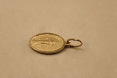 Prívesok- medailón-symboly Panny Márie- žlté zlato-14 karátov