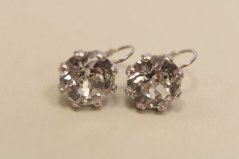 Náušnice-číry zirkón-rhodiované striebro