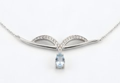 Celebritka -Topás-číre zirkóny-rhodium-striebro