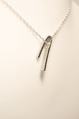 Strieborný náhrdelník so zirkónmi, rhodium, 43-48 cm, 1,86 g, 925/1000
