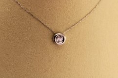 Zlatá celebritka - Zirkón v hladkej obrube - Biele zlato - 14k