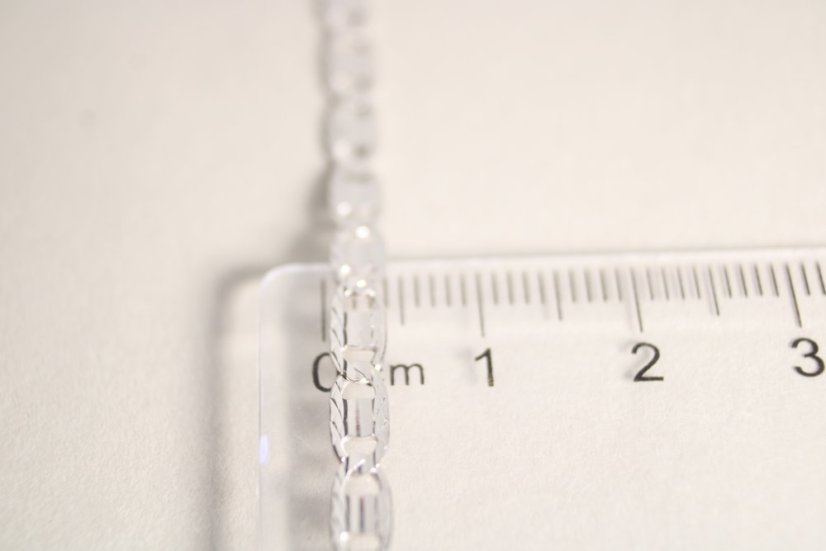 Strieborný náramok úzke vzorované platničky, rhodium, 18,5/20cm, 3,05 g 925/1000