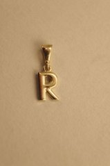 Prívesok - písmeno R - žlté zlato - 14K