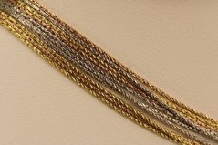 Náhrdelník- retiazkový- Tricolor- vysoký lesk- pozlátené striebro