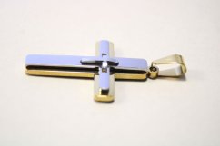 Prívesok v tvare kríža z kombinovanej chirurgickej ocele, 8,17g, 316/L