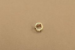 Prívesok - päťuholník - žlté zlato - 14k