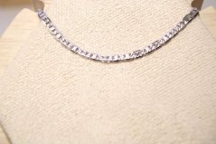 Strieborný náramok gravírovaný Marina gucci, rhodium, 17,5 cm, 1,86 g, 925/1000