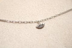 Strieborný náramok s príveskom v tvare oka, číry zirkón, rhodium, 16-18,5 cm, 1,39 g, 925/1000
