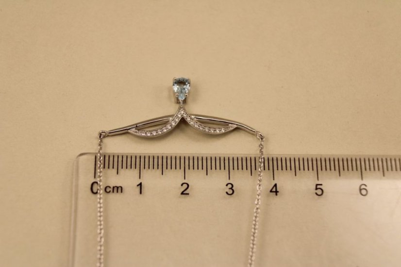 Celebritka -Topás-číre zirkóny-rhodium-striebro