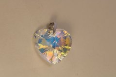 Prívesok-tvar srdca -Swarovski crystals- striebro