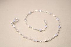 Strieborný náramok s oválnymi platničkami, 17 cm, 1,52 g, 925/1000