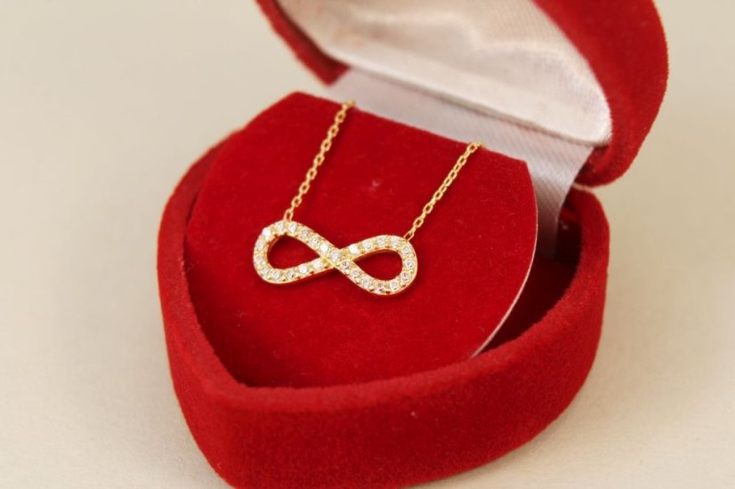 Celebritka-Nekonečno-Číre zirkóny-Žlté zlato-14k