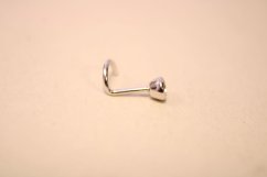 Piercing do nosa- zelený kamienok- rhódiované striebro