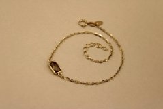 Náramok s brúseným Sultanitom-žlté zlato-14 karátov