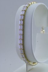 Náramok - Žlté zlato - Zirkóny - 585/1000 - 14k