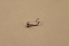 Piercing do nosa- rúžový kamienok- rhódiované striebro