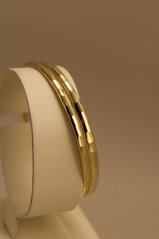 Náušnice-kruhy-gravírované-pozlátené striebro