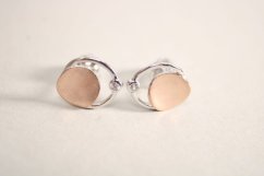 Náušnice-číre zirkóny-šrúbky-rhódium-striebro