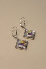 Strieborné visiace náušnice číry swarovski crystals, rhodiované striebro, klasické zapínanie, 7,18g, 925/1000