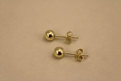 Náušnice-guličky-UNISEX- puzetky- pozlátené striebro