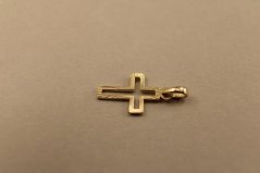 Prívesok- vyrezávaný križ- gravír- žlté zlato- 14 karátov
