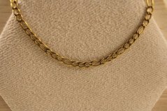 Retiazka vo vzore Figaro- pozlátená chirurgická oceľ