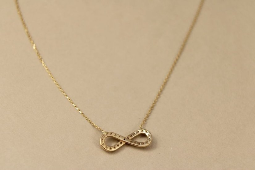 Celebritka-Nekonečno-Číre zirkóny-Žlté zlato-14k