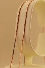 Zlatá retiazka - Cube - 14k - Rúžové zlato