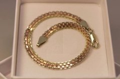 Zlatý náramok vzor BISMARK viacfarebné zlato, 18 cm, 5,66g, 14 k 585/1000
