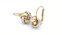 Náušnice-Kĺbko-Patent-Viacfarebné zlato-14k