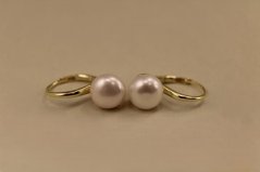 Náušnice- perly- patent- pozlátené striebrío