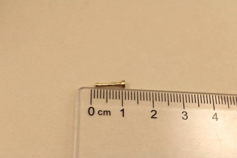 Piercing do nosa- číry briliant- 0,01 ct- žlté zlato- 14 karátov