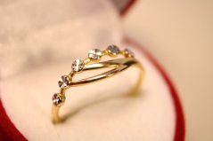 Prsteň- kombinované očká- viacfarebné zlato- 14 karátov