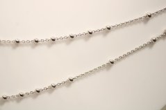 Strieborný náhrdelník ruženec, rhodium, 47 cm, 3,81 g, 925/1000