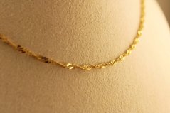 Zlatá retiazka - Singapur - 14k - Žlté zlato